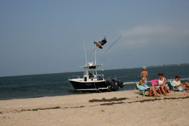 Mark Norris hucking at Bass Pt.